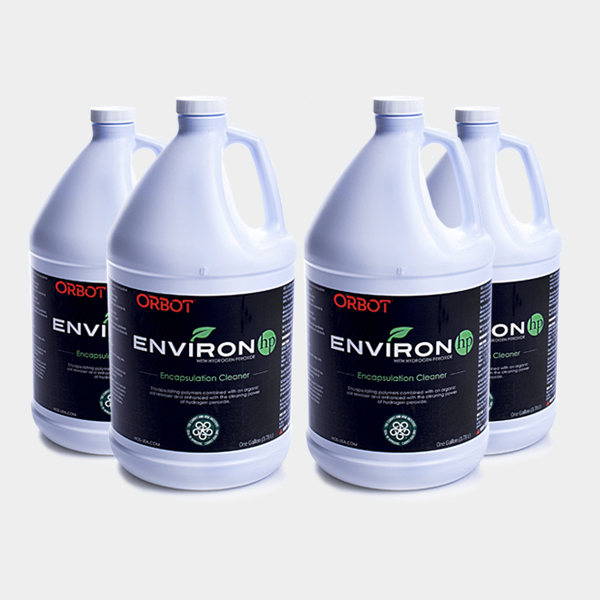 Three gallon bottles of Encapsulation Cleaner on a white background.